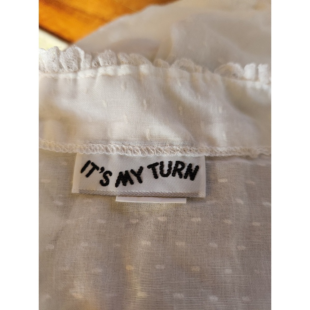 70s Sheer White High Neck Dress - Picture 4 of 5